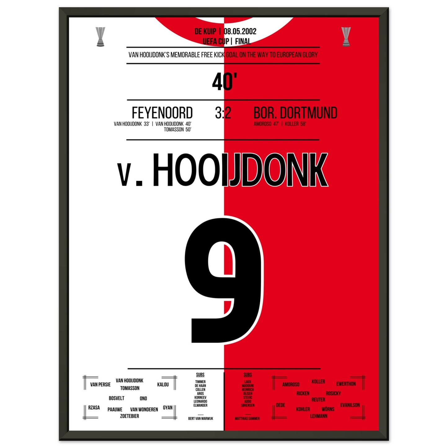 Van Hooijdonk's Freistosstor bei Feyenoord's Europapokaltriumph 2002